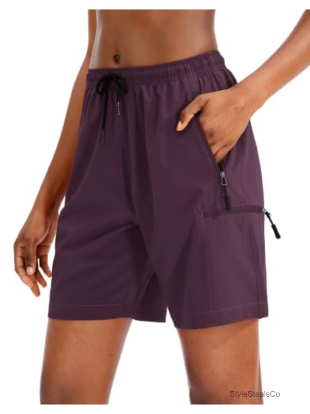 Women's Hiking Cargo Shorts Quick Dry 4 Zipper Pockets UPF 50+ 7'' Inseam